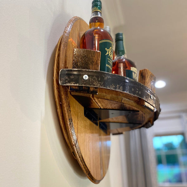 Rustic Bourbon Wandplank Authentieke Gerecycleerde Vatdisplay voor Whiskeycollecties
