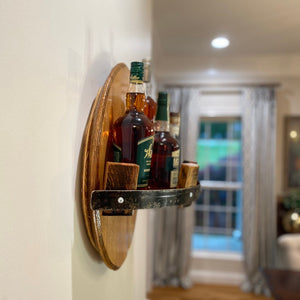 Rustic Bourbon Wandplank Authentieke Gerecycleerde Vatdisplay voor Whiskeycollecties