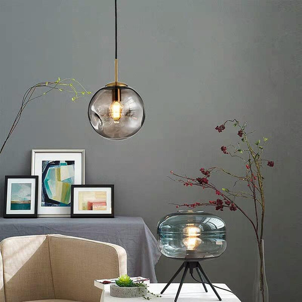 Elegante Glazen Bol Hanglamp – Moderne Verlichting voor Woonkamer, Slaapkamer & Eetkamer