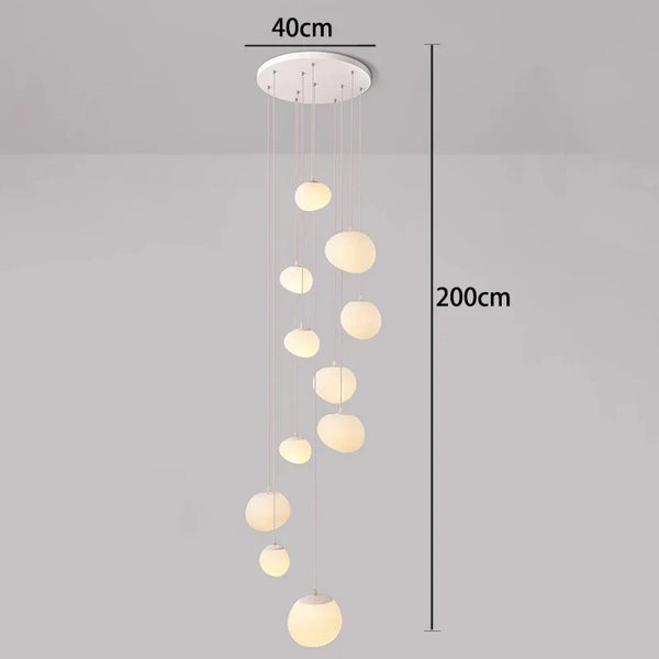 Orialys Moderne Kroonluchter – Grote Gouden LED Hanglamp voor Woonkamer & Trapgat