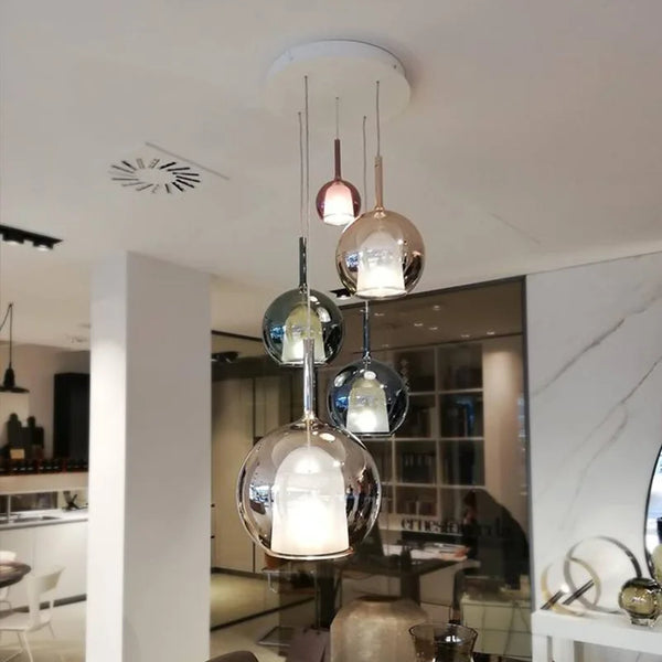 Calyrá Glazen Bubbel Hanglamp – Moderne Design Hanglamp in Goud voor Woonkamer en Restaurant