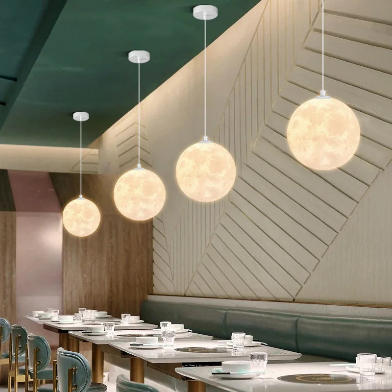 Moderne LED Hanglamp Moonéclat – Witte Design Hanglamp van Metaal voor Woonkamer & Slaapkamer