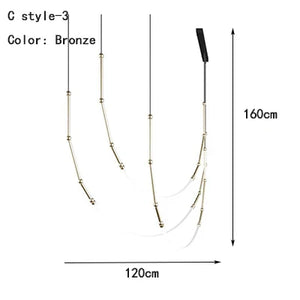 Curvella Zwarte Metalen Hanglamp – Moderne LED Design Lamp voor Woonkamer