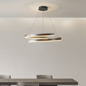 Nordic Spiraal Kroonluchter – Moderne LED Hanglamp met Dimbare Verlichting
