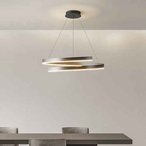 Nordic Spiraal Kroonluchter – Moderne LED Hanglamp met Dimbare Verlichting