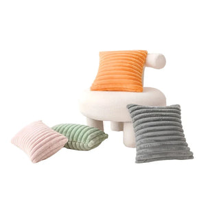 Malmö Pluche Kussenhoes – Zachte Roze Polyester (30×50 & 45×45 cm)