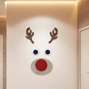 Kerst raamstickers (katoen & papier) – herbruikbare kerstdecoratie voor raam en deur (diverse maten)