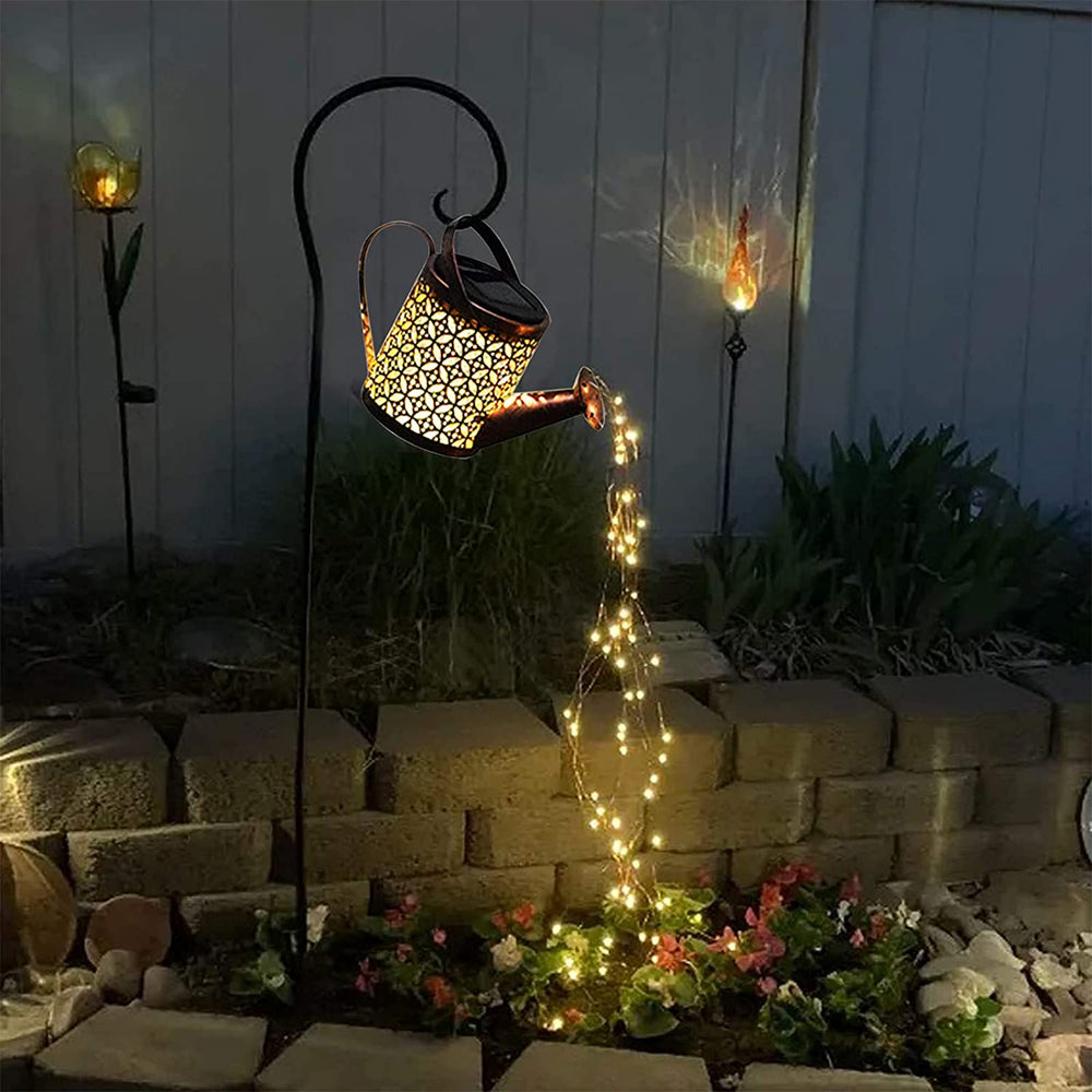 Magische Zonne-Energie Tuinverlichting – Decoratieve Ster Lantaarn met Warm LED Licht