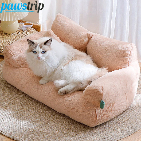 SofaLux Luxe Kattenbed – Pluche Winterbank voor Katten en Kleine Honden