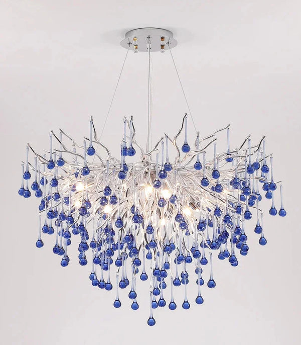 Roze Kristallen Kroonluchter – Luxe LED Plafondlamp voor Slaapkamer & Woonkamer