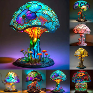 Kleurrijke Paddenstoeltafellamp – LED USB Licht voor Woondecoratie