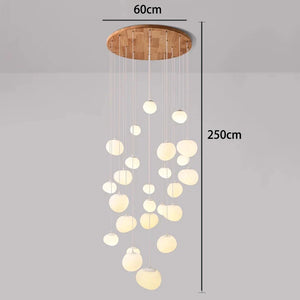 Orialys Moderne Kroonluchter – Grote Gouden LED Hanglamp voor Woonkamer & Trapgat