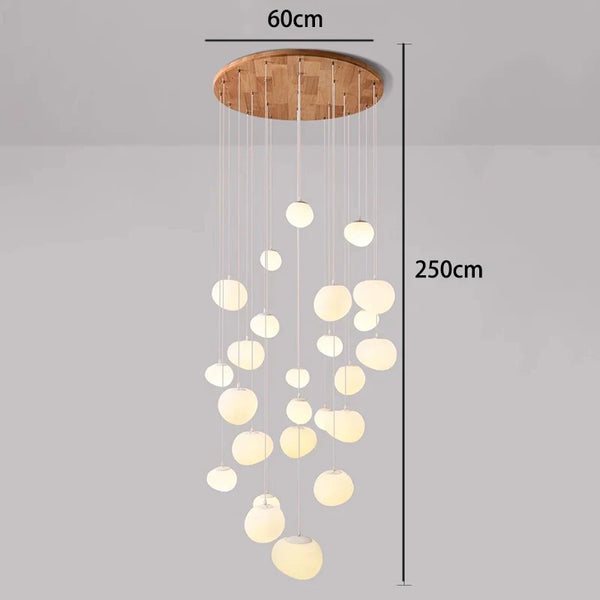 Orialys Moderne Kroonluchter – Grote Gouden LED Hanglamp voor Woonkamer & Trapgat