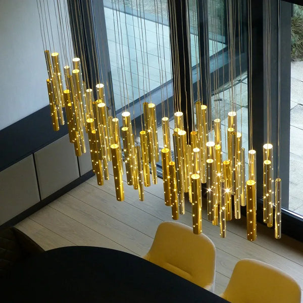 Séraphine Luxe LED Hanglamp – Moderne Geborsteld Staal Plafondlamp voor Woonkamer