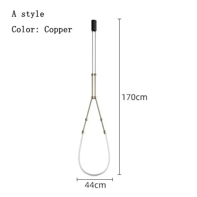 Curvella Zwarte Metalen Hanglamp – Moderne LED Design Lamp voor Woonkamer