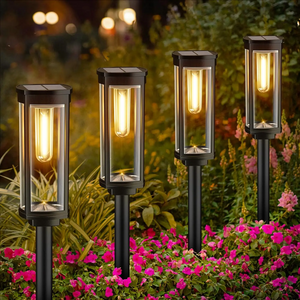 Waterdichte Zonne-energie Tuinlantaarns voor Buiten, Pad & Terrasverlichting