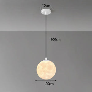 Moderne LED Hanglamp Moonéclat – Witte Design Hanglamp van Metaal voor Woonkamer & Slaapkamer