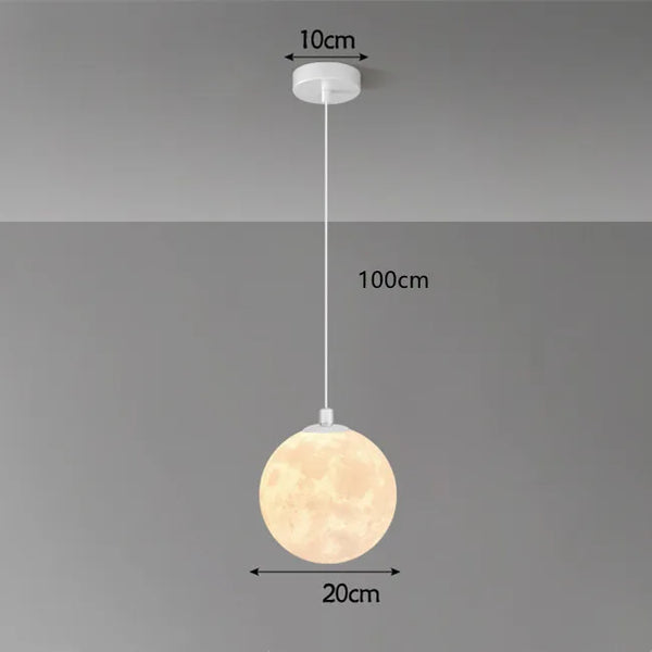 Moderne LED Hanglamp Moonéclat – Witte Design Hanglamp van Metaal voor Woonkamer & Slaapkamer