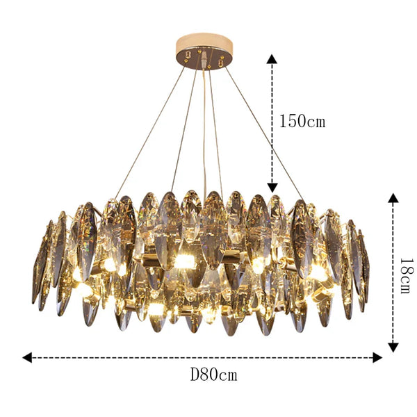 Cristarôme Luxe Kristallen Hanglamp – Moderne Dimbare Plafondlamp voor Woonkamer & Slaapkamer