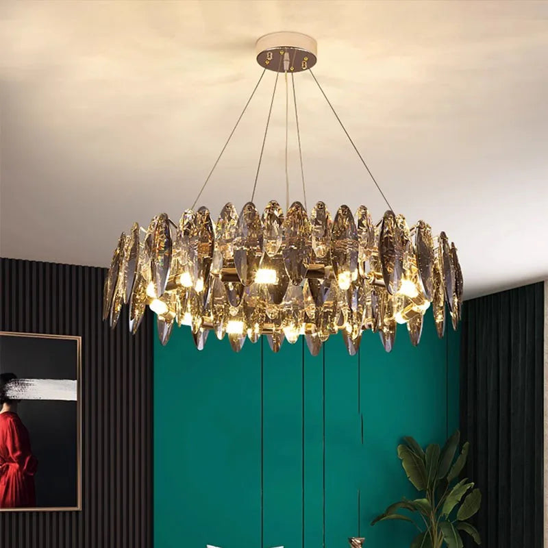 Cristarôme Luxe Kristallen Hanglamp – Moderne Dimbare Plafondlamp voor Woonkamer & Slaapkamer