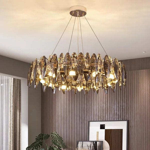 Cristarôme Luxe Kristallen Hanglamp – Moderne Dimbare Plafondlamp voor Woonkamer & Slaapkamer