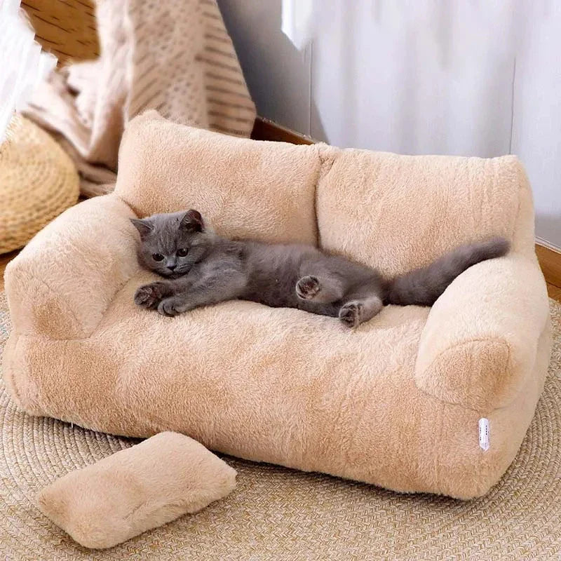 SofaLux Luxe Kattenbed – Pluche Winterbank voor Katten en Kleine Honden