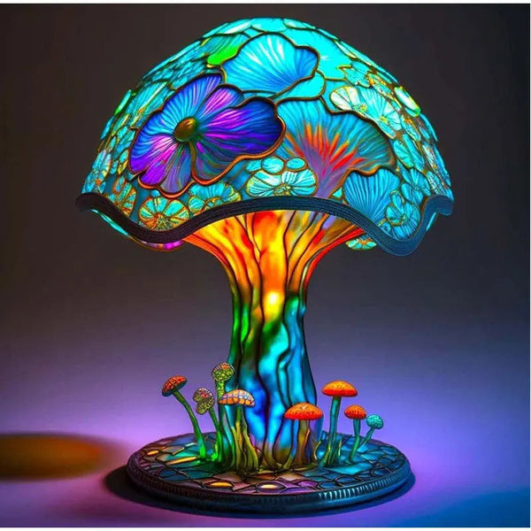 Kleurrijke Paddenstoeltafellamp – LED USB Licht voor Woondecoratie