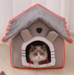 Pluche Hondenhuis – Knusse Hondenmand in Huisvorm | Warm & Comfortabel Binnenhuisje