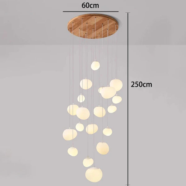 Orialys Moderne Kroonluchter – Grote Gouden LED Hanglamp voor Woonkamer & Trapgat