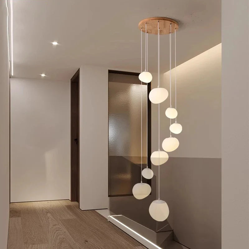 Orialys Moderne Kroonluchter – Grote Gouden LED Hanglamp voor Woonkamer & Trapgat
