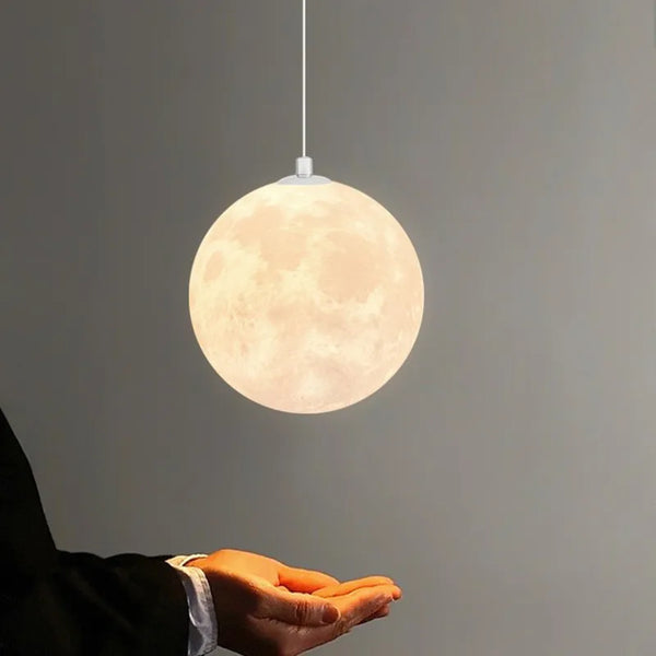 Moderne LED Hanglamp Moonéclat – Witte Design Hanglamp van Metaal voor Woonkamer & Slaapkamer