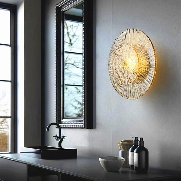Minimalistische Ronde Wandlamp Moderne Glazen Wandverlichting voor Woonkamer, Hal & Slaapkamer