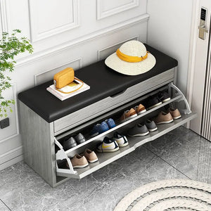 Schoenenkast met Zitbank – Compact Schoenenrek met Opbergruimte voor Hal & Entree