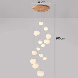Orialys Moderne Kroonluchter – Grote Gouden LED Hanglamp voor Woonkamer & Trapgat
