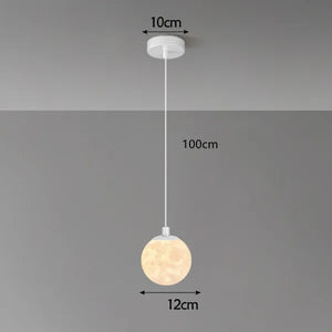 Moderne LED Hanglamp Moonéclat – Witte Design Hanglamp van Metaal voor Woonkamer & Slaapkamer