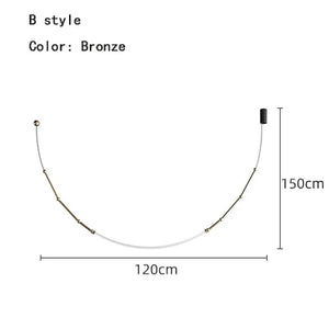 Curvella Zwarte Metalen Hanglamp – Moderne LED Design Lamp voor Woonkamer