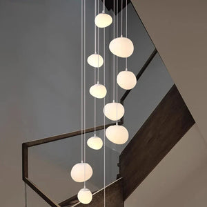 Orialys Moderne Kroonluchter – Grote Gouden LED Hanglamp voor Woonkamer & Trapgat