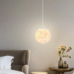 Moderne LED Hanglamp Moonéclat – Witte Design Hanglamp van Metaal voor Woonkamer & Slaapkamer