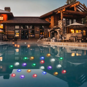 Drijvende Lotus LED Vijver- & Zwembadlamp – Waterdichte Decoratieve Tuinverlichting
