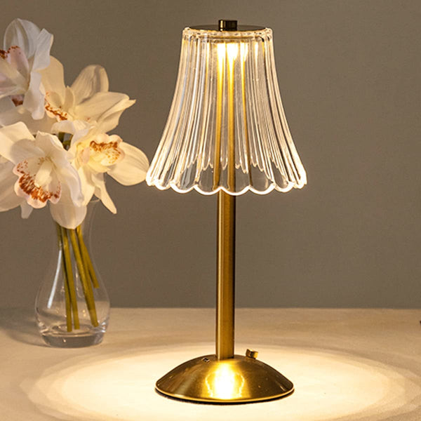 Gouden Kristallen Tafellamp – Elegante Woonverlichting met Sprankelend Design