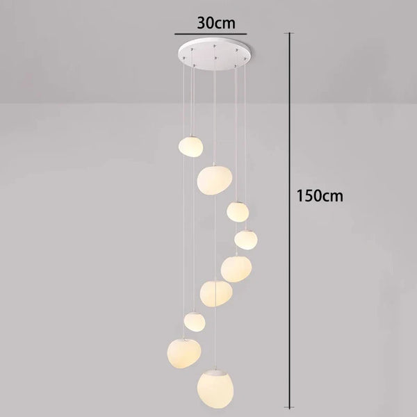Orialys Moderne Kroonluchter – Grote Gouden LED Hanglamp voor Woonkamer & Trapgat