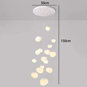 Orialys Moderne Kroonluchter – Grote Gouden LED Hanglamp voor Woonkamer & Trapgat