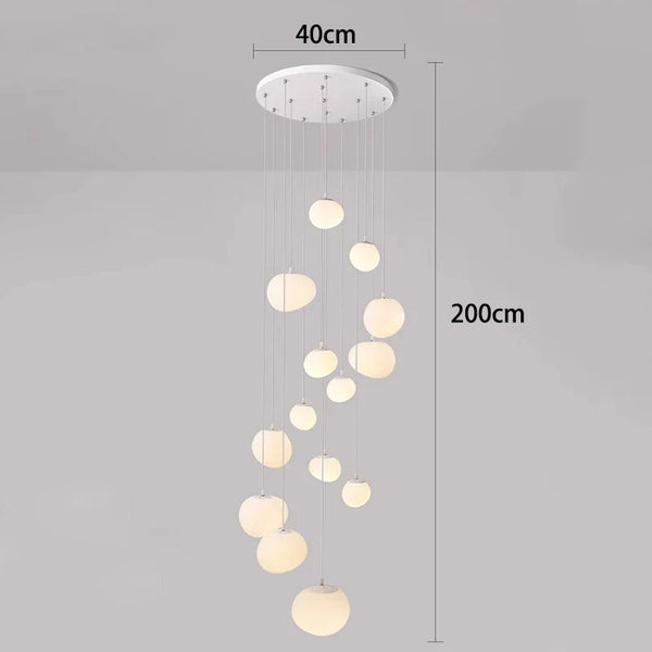 Orialys Moderne Kroonluchter – Grote Gouden LED Hanglamp voor Woonkamer & Trapgat