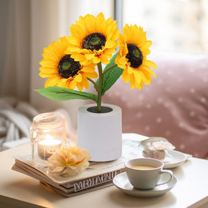 Sprankelende Zonnebloem LED Tafellamp – Gezellige Sfeerverlichting & Woondecoratie