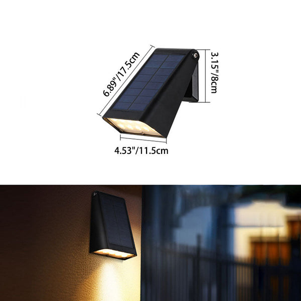 Moderne Minimalistische Rechthoekige Trapezvormige LED Wandlamp – Zonne-energie voor Binnen & Buiten