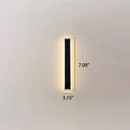 Minimalistische Rechthoekige Solar LED Wandleuchte voor Buiten