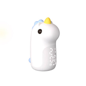 Schattige Eenhoorn LED Wekker & Nachtlampje – Compact, USB-Aangedreven Decoratieve Lamp