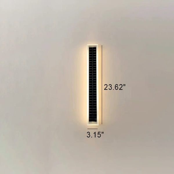 Minimalistische Rechthoekige Solar LED Wandleuchte voor Buiten