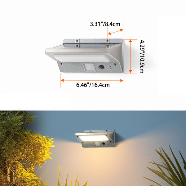 Moderne Minimalistische Rechthoekige Trapezvormige LED Wandlamp – Zonne-energie voor Binnen & Buiten