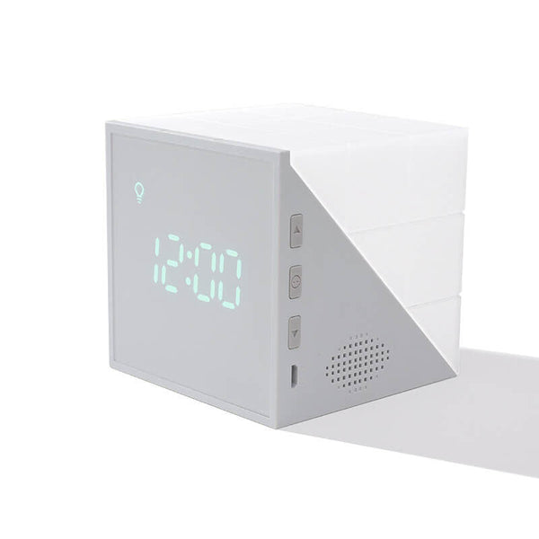Moderne Kubus LED Wekker – Instelbare Helderheid, Digitaal Display & Stijlvolle Woondecoratie